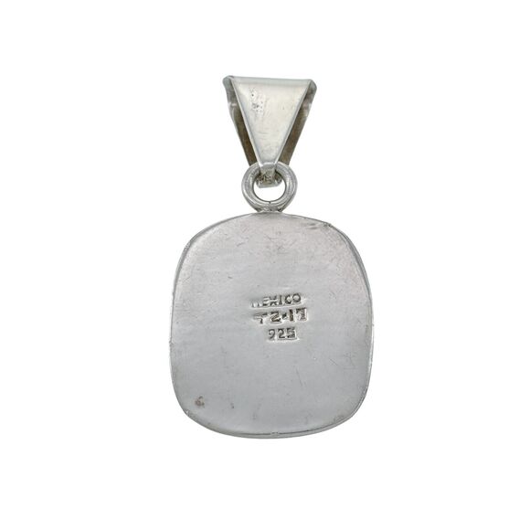 Vintage Mexico Taxco TZ-17 Sterling Silver 925 Black Onyx Slide Pendant - Picture 3 of 5